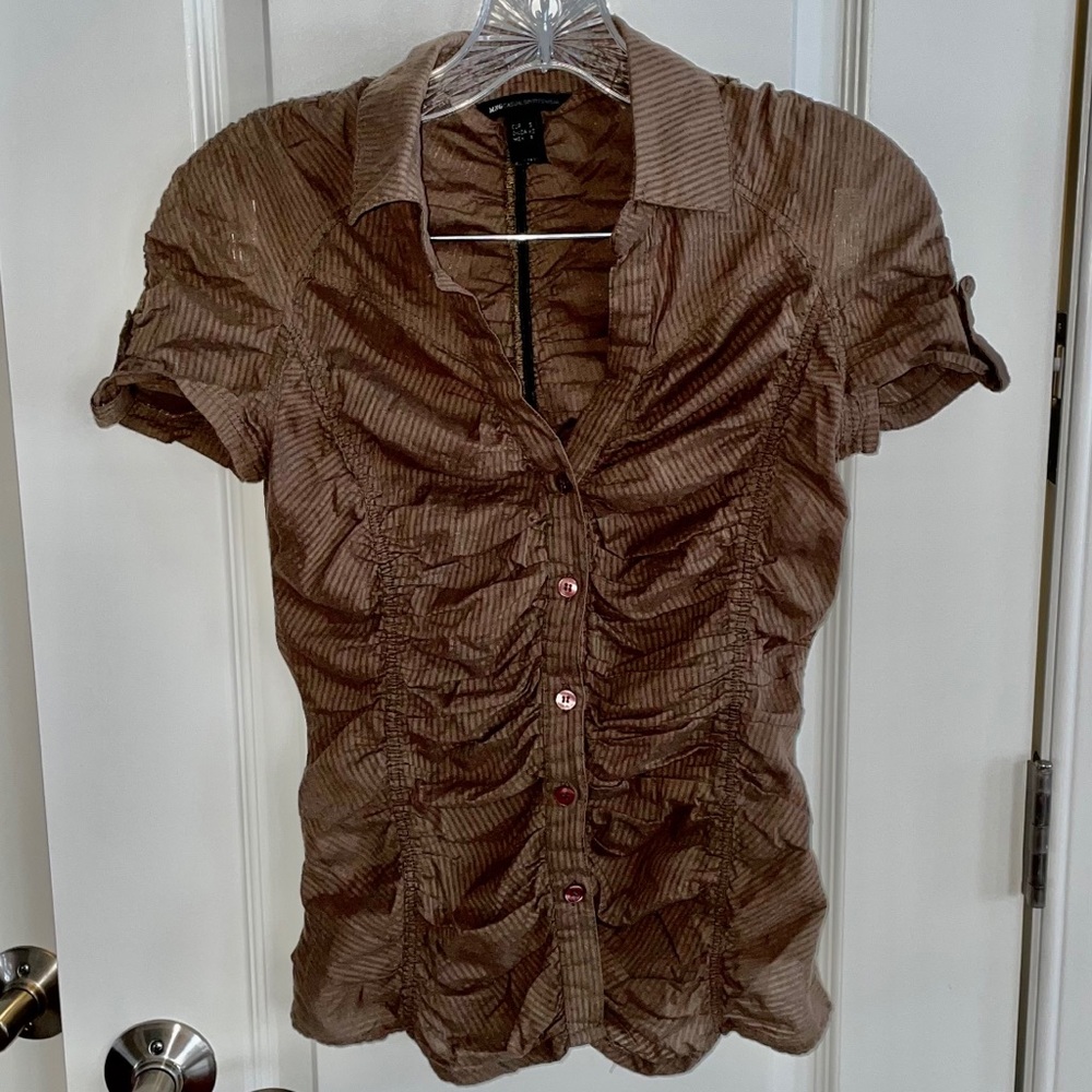 Mango brand olive green button top size x-small